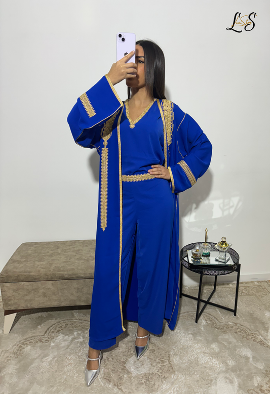 Ensemble Kimono Bleu 3 pièces