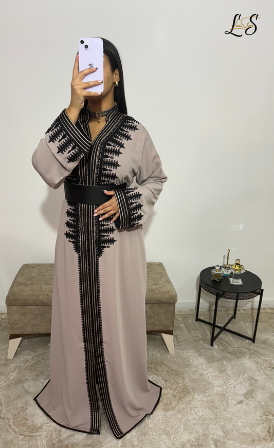 Caftan Taupe et Noir